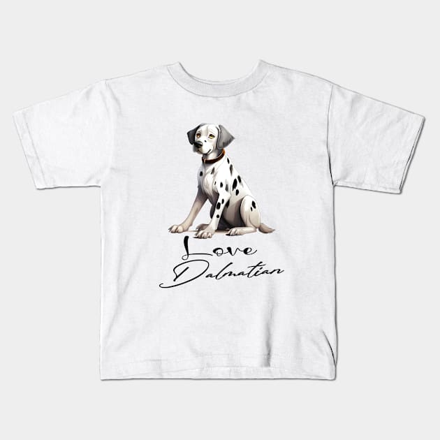 Dalmatian Dog Kids T-Shirt by ArtRoute02